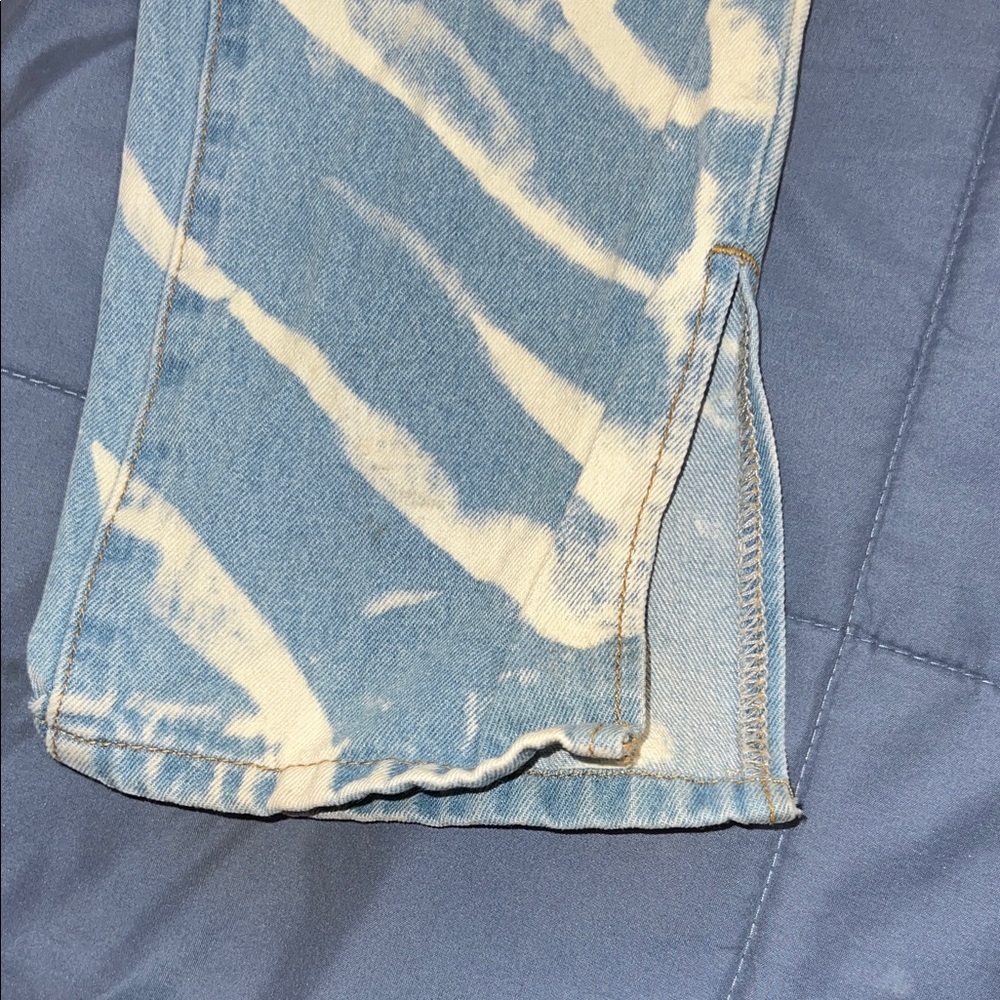 Lioness Blue and White Boot Cut Jeans - Picture 4 of 8